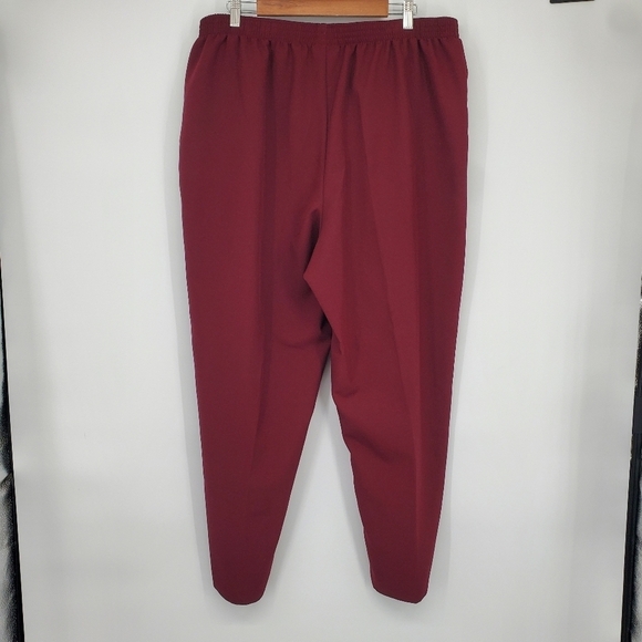 Vintage Fashion Bug Pants Womens 18W Burgundy Elastic Waist Sweatpants - Picture 7 of 7